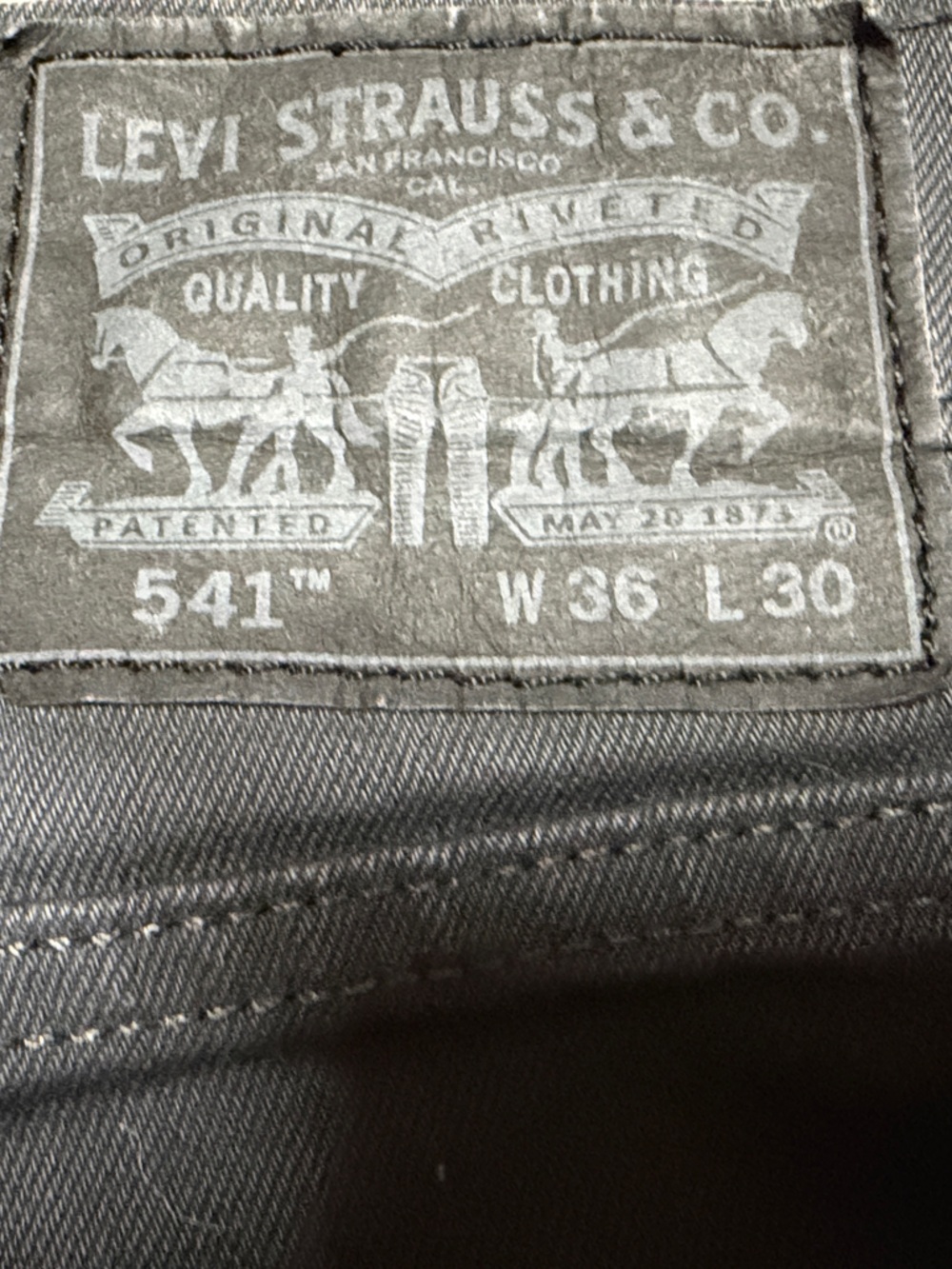Levi's Mens 541 Athletic Fit Stealth Stretch 36X30 - Picture 3 of 4